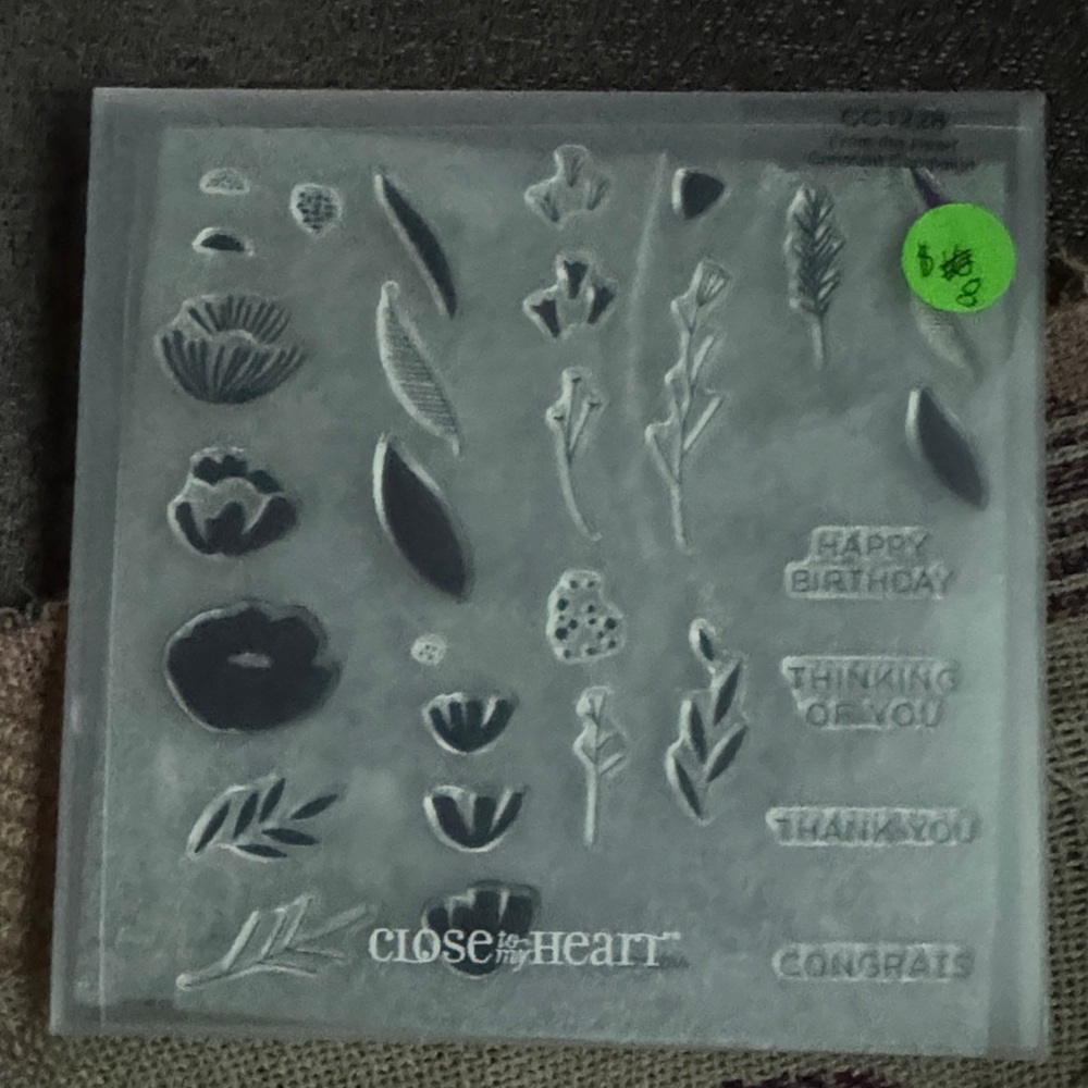 Close to My Heart Floral Stamp Set - Black